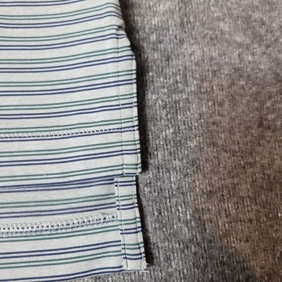 Peter Millar Summer Comfort Mens Golf Polo Sz 2XL Gray Striped Club Embroidered - Picture 6 of 11